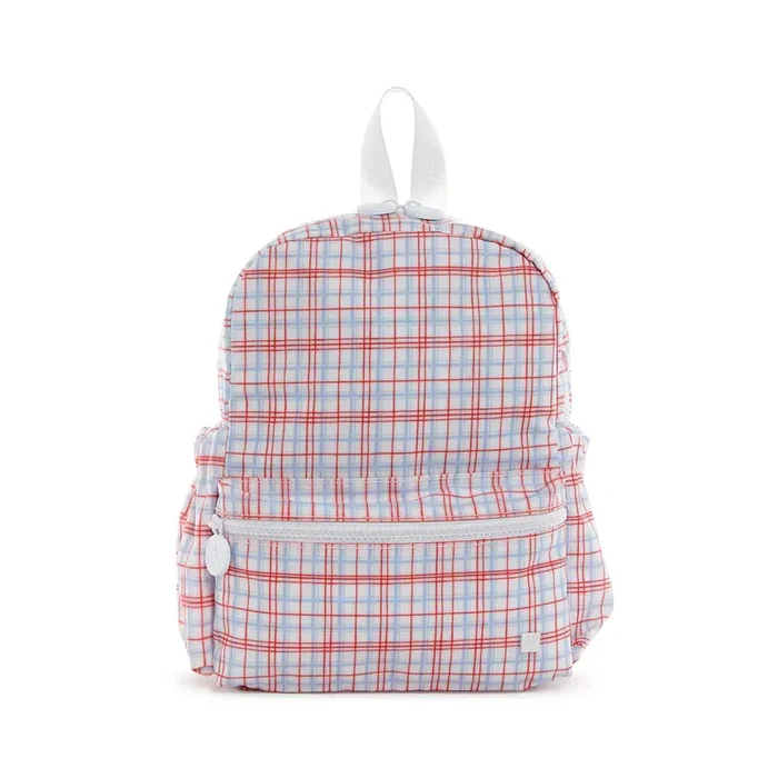TRVL Classic Red Plaid Backpack- Mini