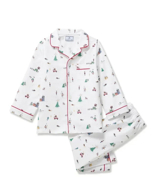 Twill Pajama Set | Holiday Town