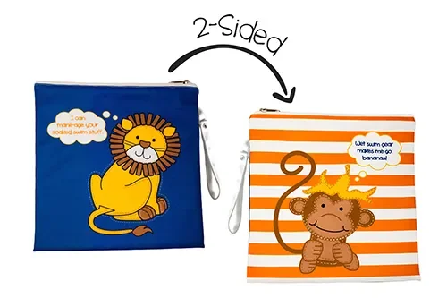 Two-sided Wet Bag – Lion | Monkey