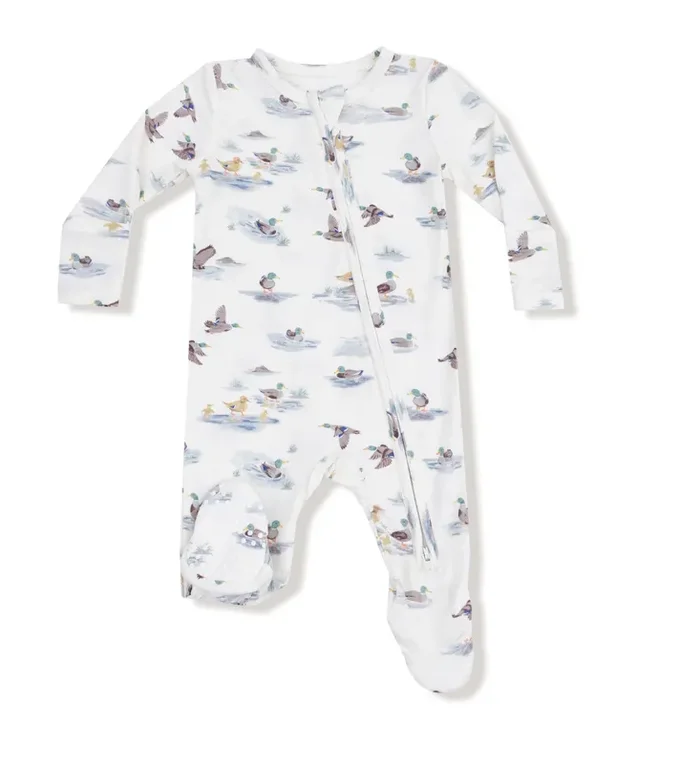 Two Way Zipper Footie | Migrating Mallards