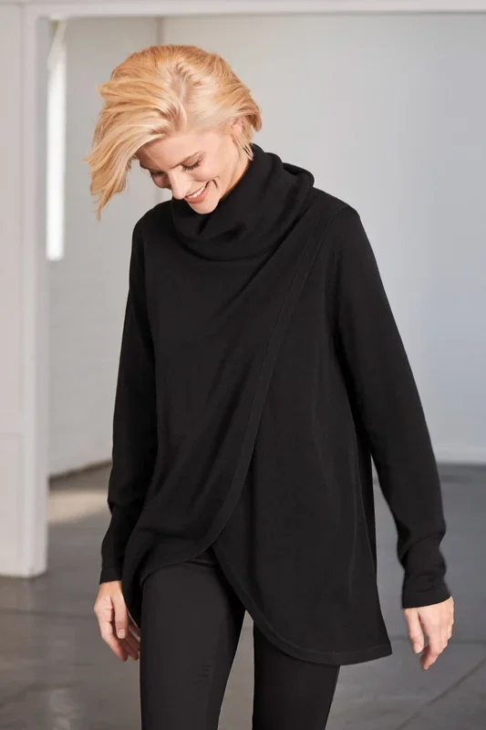 Umstands- und Stillpullover mit Rollkragen