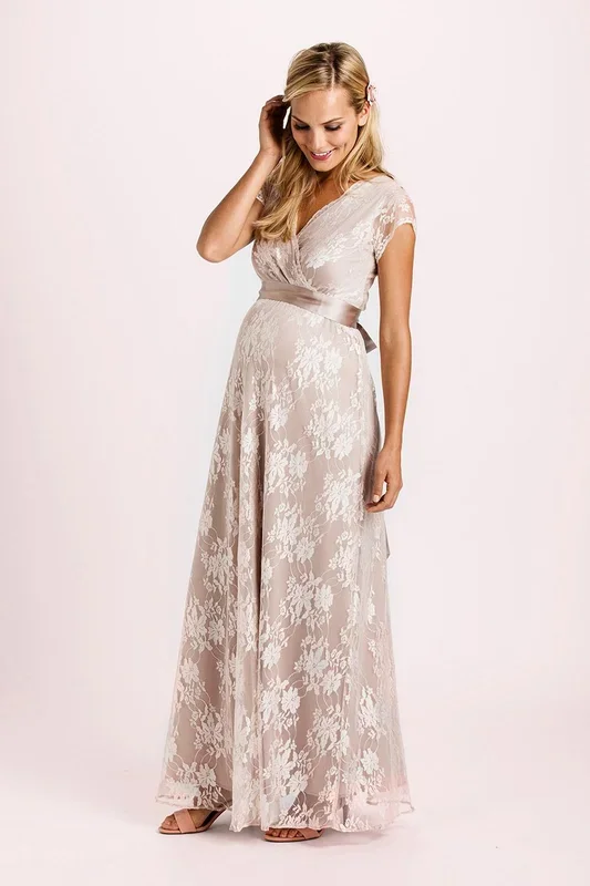 Umstandsbrautkleid lang rose
