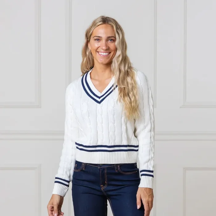 V-neck Cricket Sweater