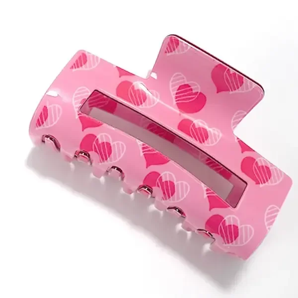 Valentine’s Day Pink Hearts Claw Clip