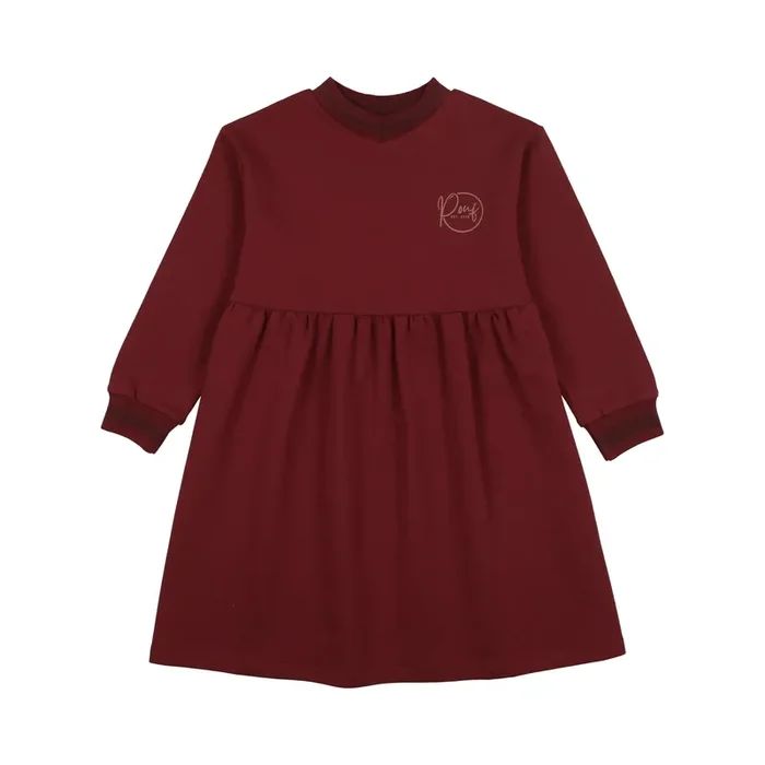 Varsity Dress- Burgundy