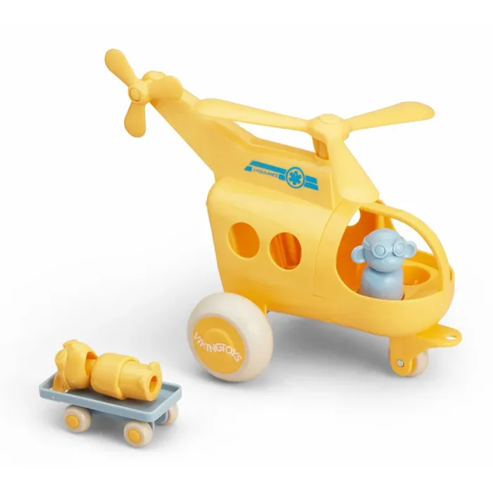 Viking Toys – Re:line Jumbo AMBULANCE HELICOPTER, with stretcher and 2 figurines