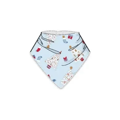 Vintage Christmas Trees Blue – Bandana Bib