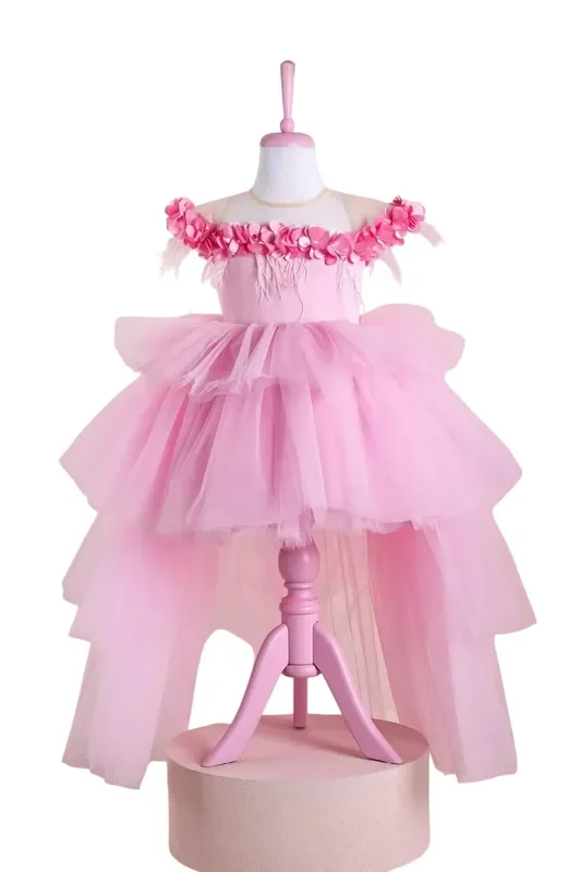 Violet Pink Party Dress – Layered