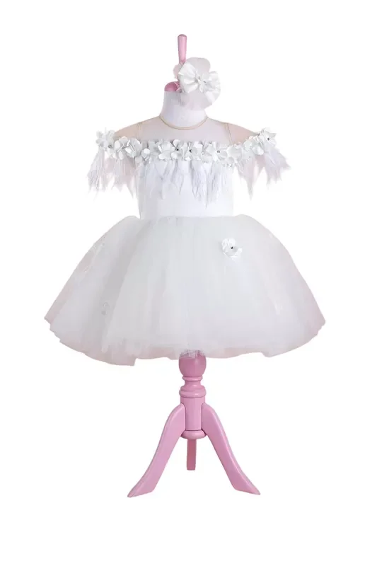 Violet White Party Dress