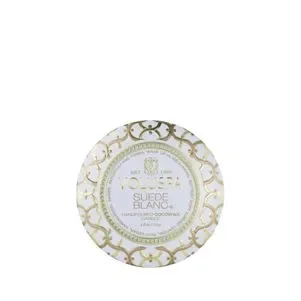Voluspa Suede Blanc Mini Tin Candle