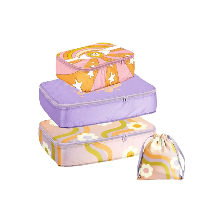 Wavy Daisy Packing Cube Set
