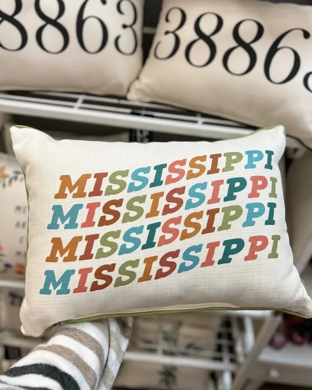 Wavy Mississippi Pillow