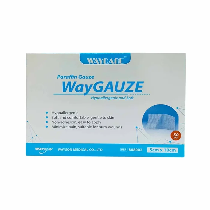Waycare Waygauze Paraffingauze 5 X 10 cm 50 Pieces
