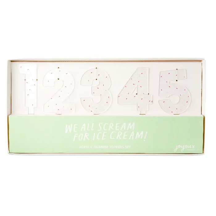 We All Scream For Ice Cream Acrylic Number Set 0-9