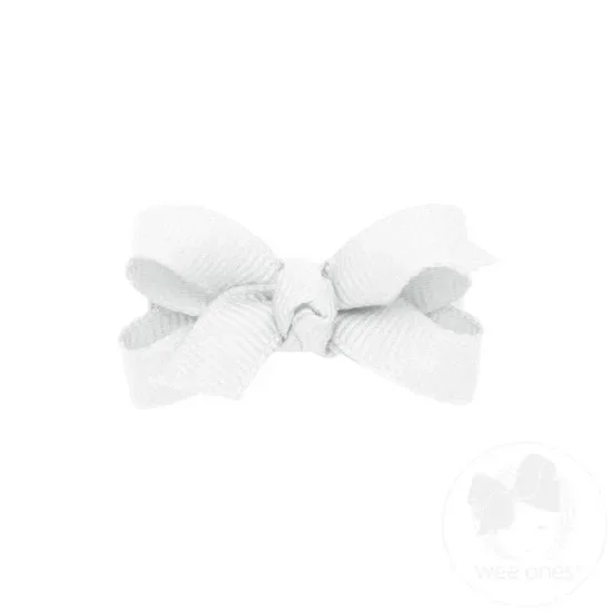 Wee Ones Baby Bow- White
