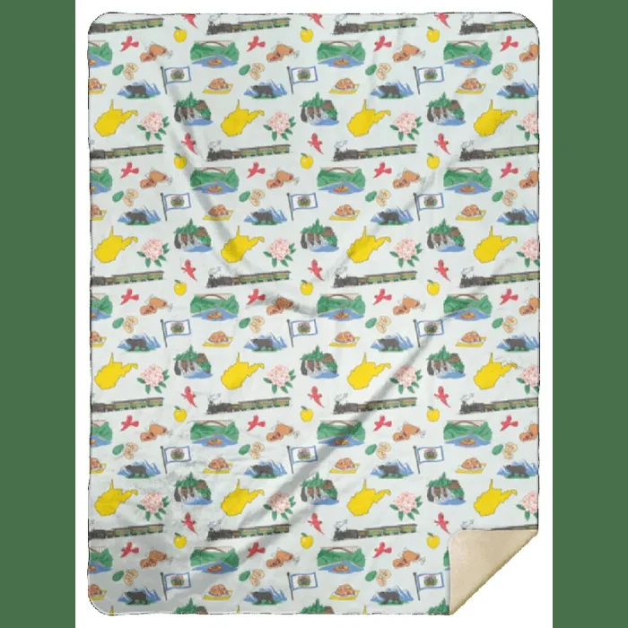 West Virginia Plush Throw Blanket 60×80