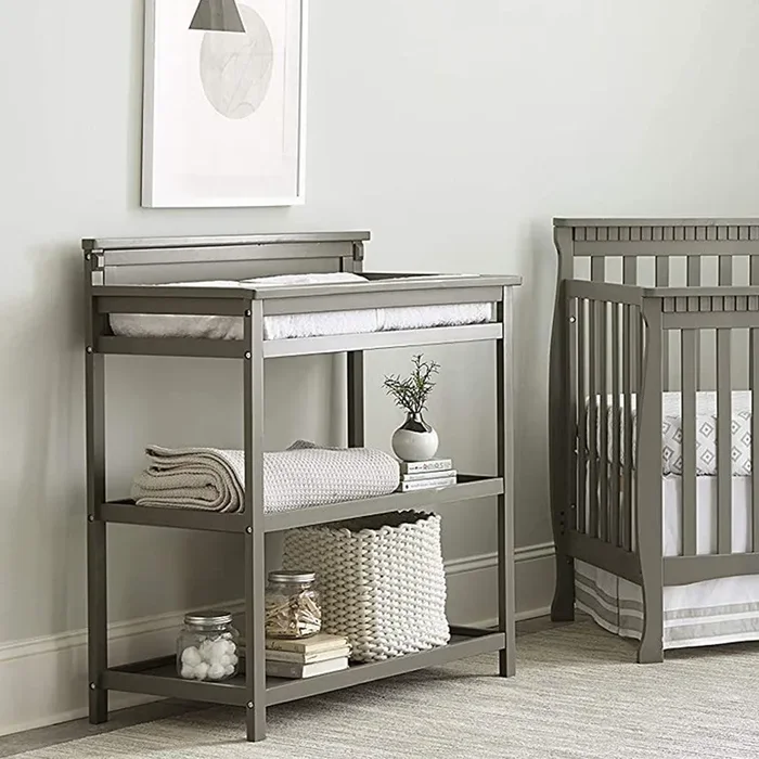 Westwood Emery Changer With Shelves/Pad In Grey