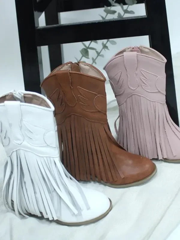 Wild West Charm Fringe Cowboy Boots By Liv and Mia