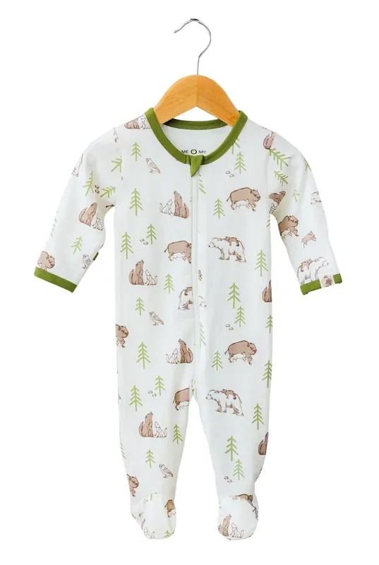 Wilderness Printed Footie In Sustainable Fabric