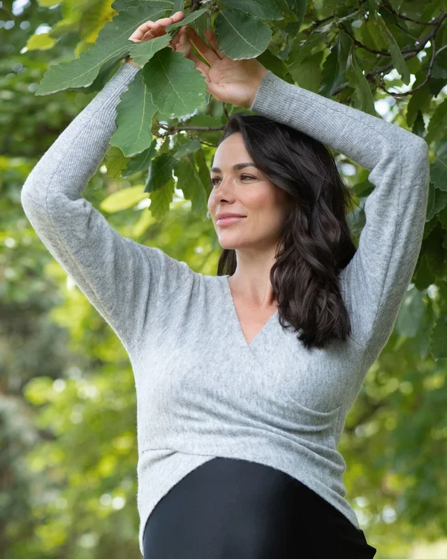 Willa Nursing Knit Silver Marle