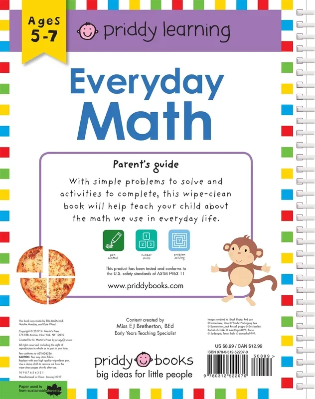 Wipe Clean Workbook: Everyday Math (enclosed spiral binding): Ages 5-7; wipe-clean with pen