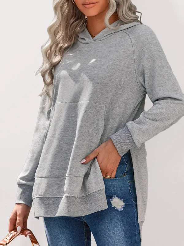 Women’s Grey Side Split Hoodie