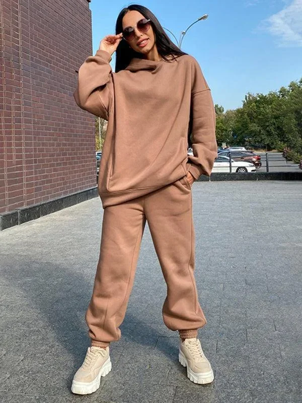 Women’s Matching Overhead Hoodie And Jogging Bottoms
