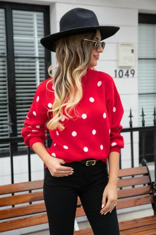 Women’s Polka Dot Knitted Jumper
