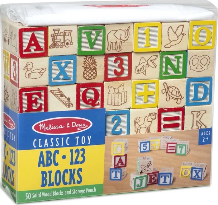 Wooden ABC/123 Blocks Age 2+