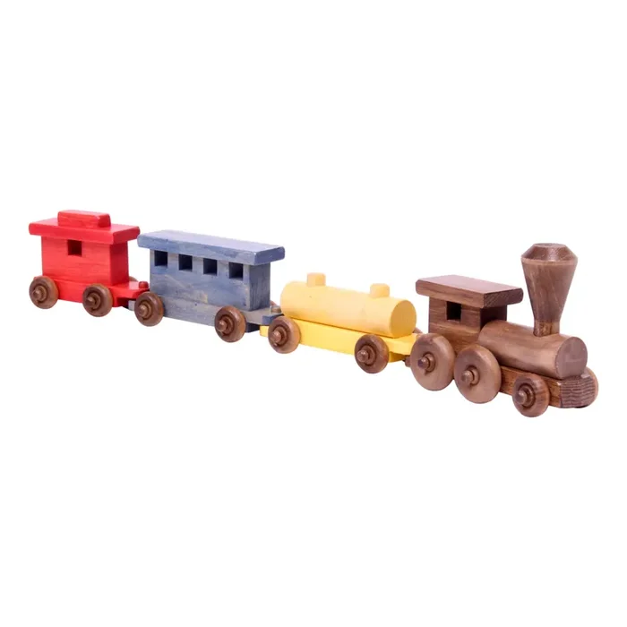 Wooden Toy Train Play Set, 24 ” Long, Kid-Safe Finish, Amish-Made