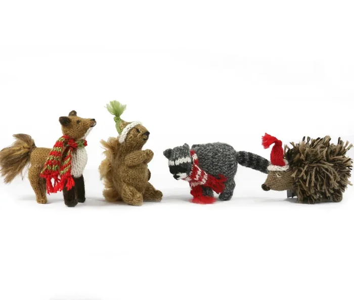 Woodland Animal Ornaments – Set Of 4