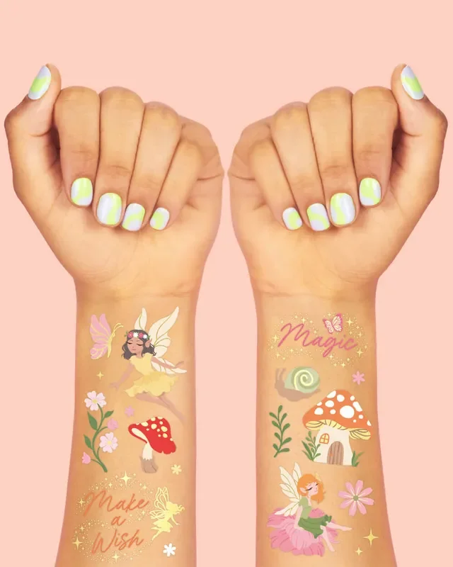Woodland Fairy Tats – 84 Foil Temporary Tattoos