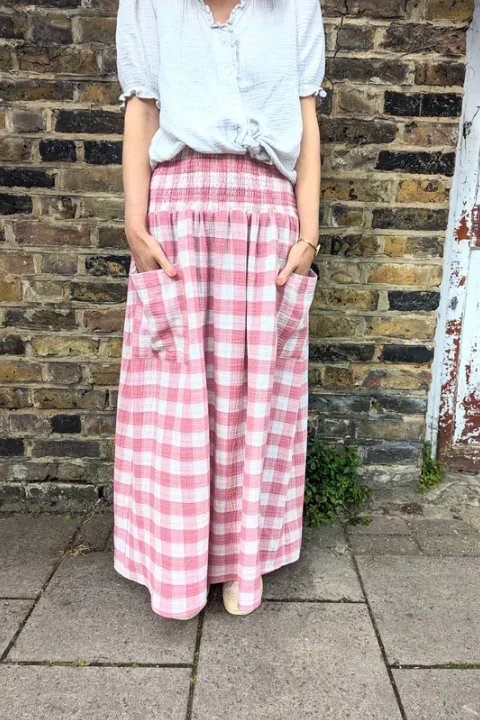 Wren Skirt – Pink check