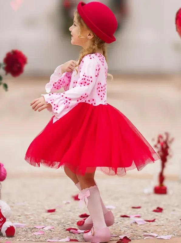 You’re My Favorite Heart Print Tutu Dress