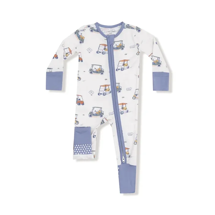 Zooming Golf Carts – 2 Way Zipper Romper
